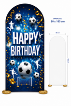 Učitajte sliku u preglednik galerije, Dekorativna pozadina za slikanje "Nogomet - HAPPY BIRTHDAY"