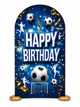 Učitajte sliku u preglednik galerije, Dekorativna pozadina za slikanje "Nogomet - HAPPY BIRTHDAY"
